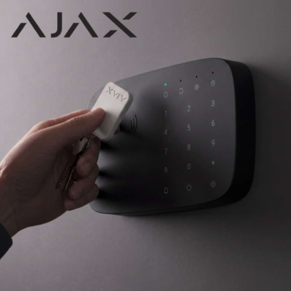 Ajax KeyPad Combi Jeweller – Wireless Indoor Keypad with Built-in Acoustic Siren (Black, 9NA)