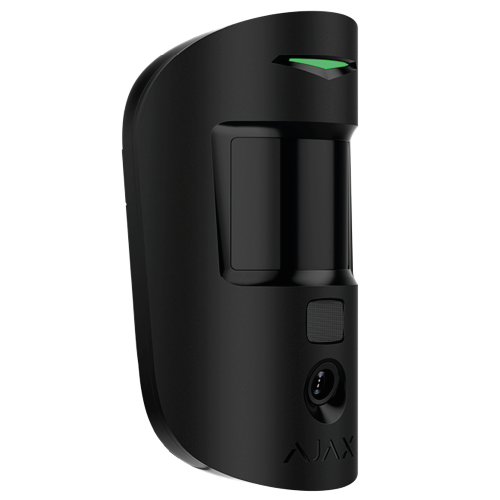 Ajax MotionCam (Jeweller) – Wireless PIR Motion Detector with Visual Alarm Verification Camera (Black, 9NA)