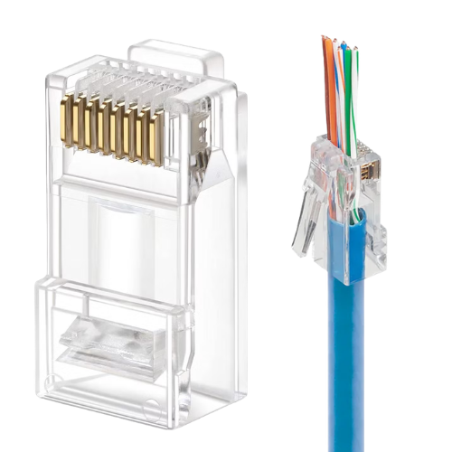 CC5900-CAT6PT Unshielded Cat6 RJ45 Pass-Through Modular Plugs