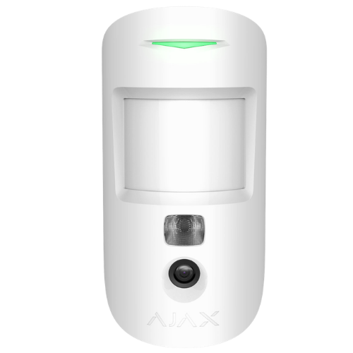 Ajax MotionCam (PhOD) Jeweller – Wireless PIR Motion Detector with Photo on Demand & Visual Alarm Verification (White, 9NA)