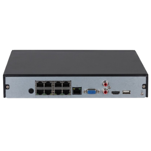 OEM NVR2108HS-8P-S3 8-Channel 4K 1U Network Video Recorder with 8 PoE Ports (Smart H.265+, 80 Mbps, Up to 12MP, 1 SATA up to 16TB, 4K HDMI/VGA)