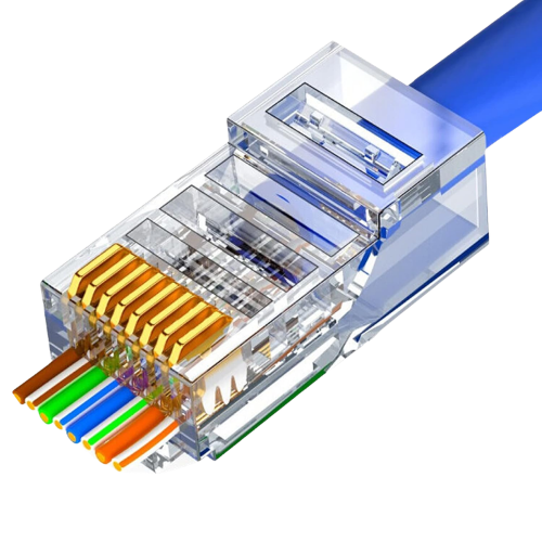 RG45-5EL Cat5e Pass-Through RJ45 Connectors (100-Pack Bag)