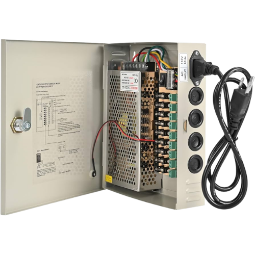 12VDC 10A 9-Channel Power Supply Box (Non-UL)