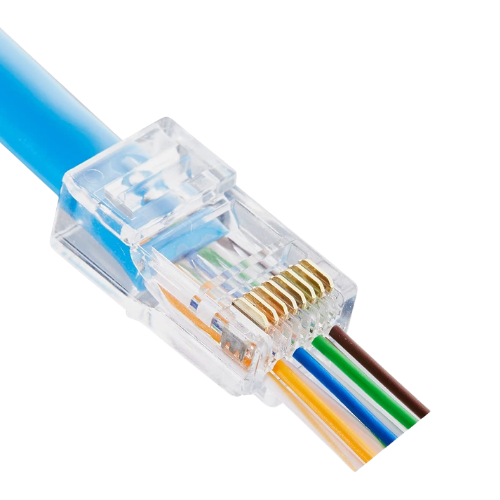 RJ45-1000M-1U Cat6 Unshielded RJ45 Modular Connectors (100-Pack Bag)