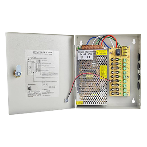 12VDC 10A 9-Channel UL-Listed Power Supply Box