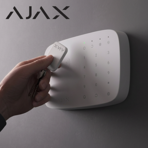Ajax KeyPad Combi Jeweller – Wireless Indoor Keypad with Built-in Acoustic Siren (White, 9NA)