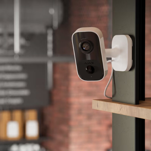 Ajax IndoorCam (4 MP) – Smart Indoor Wi-Fi Security Camera with Integrated PIR & AI (White, 9NA)