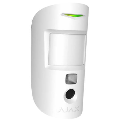 Ajax MotionCam (PhOD) Jeweller – Wireless PIR Motion Detector with Photo on Demand & Visual Alarm Verification (White, 9NA)