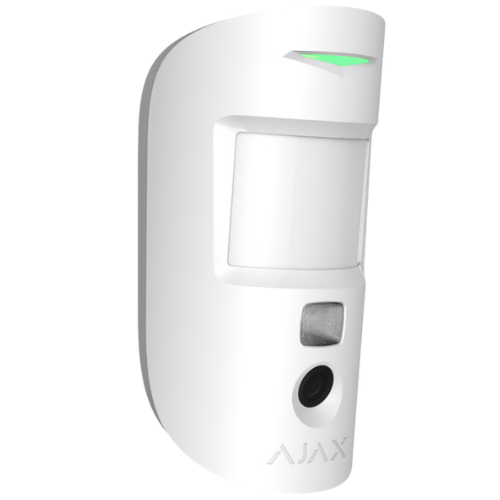 Ajax MotionCam (PhOD) Jeweller – Wireless PIR Motion Detector with Photo on Demand & Visual Alarm Verification (White, 9NA)