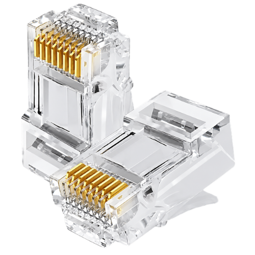 RJ45 CONNECTOR CAT5 UNARMORED EASY PUNCHING 100Pcs PACKAGE
