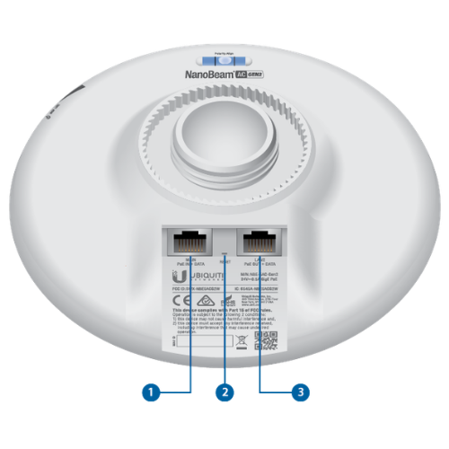 Ubiquiti airMAX NanoBeam AC Gen2 5GHz High-Performance PtP/PtMP Wireless Bridge (19 dBi, 450+ Mbps, Dual GbE, Dedicated Management Wi-Fi)
