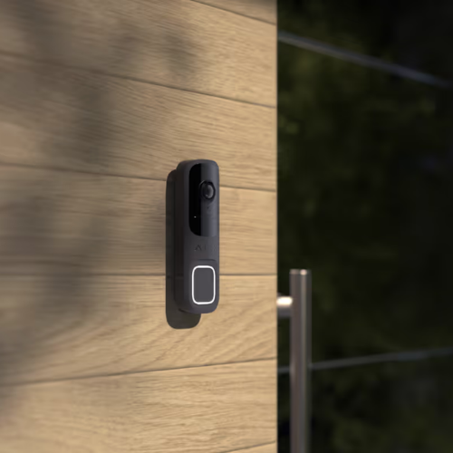 Ajax DoorBell (4 MP) – Smart Video Doorbell with AI, Hardware PIR & Dual-Path Backup Link (Black, 9NA)