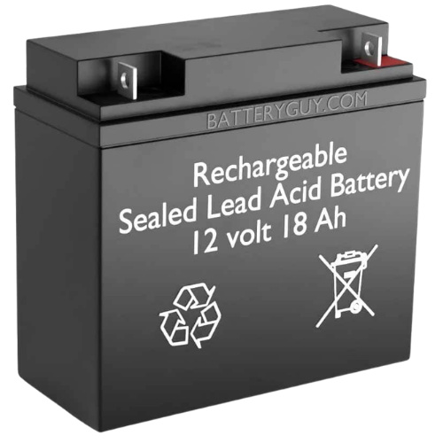 PS1812 (12V 18Ah) – Rechargeable Sealed Lead Acid (SLA / AGM) Backup Battery with Nut & Bolt (NB / M5) Terminals