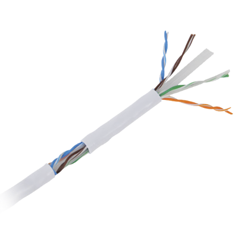 1000FT Category 6 UTP Unshielded Network Cable (23 AWG Solid CCA, White PVC Jacket)
