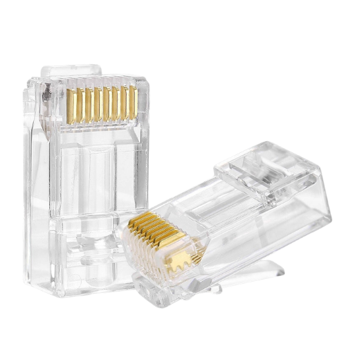 RJ45-1000M-1U Cat6 Unshielded RJ45 Modular Connectors (100-Pack Bag)