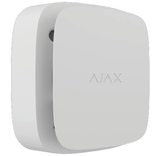 AJAX FireProtect 2 RB (Heat/Smoke/CO) Jeweller – Wireless Smoke, Heat, and Carbon Monoxide Detector with Replaceable Batteries (White, 9NA)