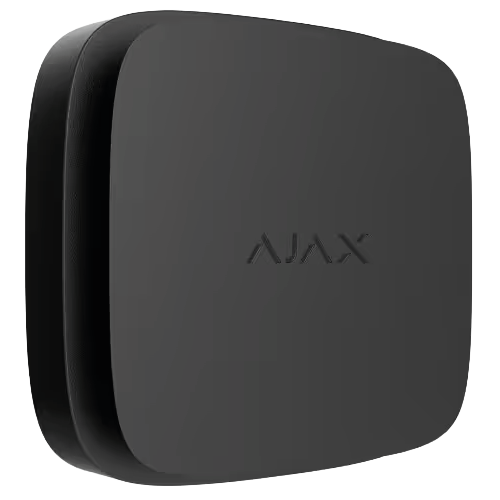 Ajax FireProtect 2 RB (Heat/Smoke/CO) Jeweller – Wireless Smoke, Heat, and Carbon Monoxide Detector with Replaceable Batteries (Black, 9NA)