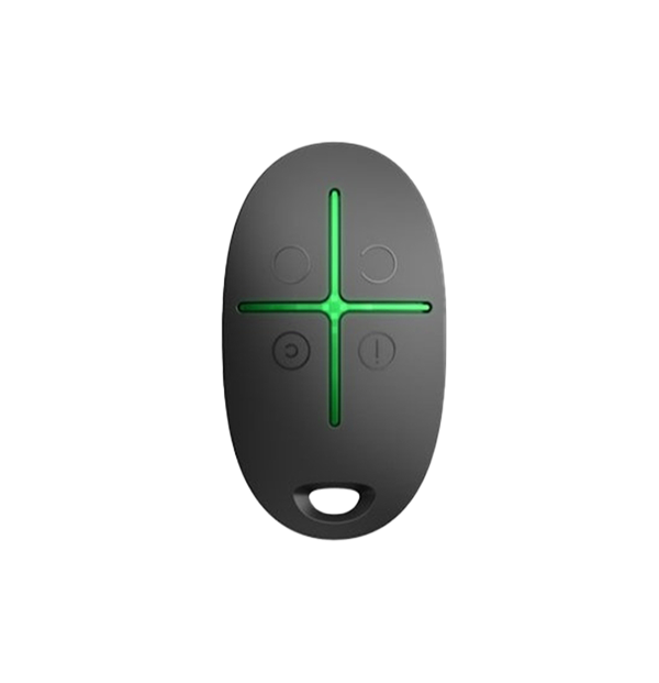 AJAX SPACECONTROL EU FOUR-BUTTON REMOTE CONTROL BLACK COMMAND DELIVERY INDICATION