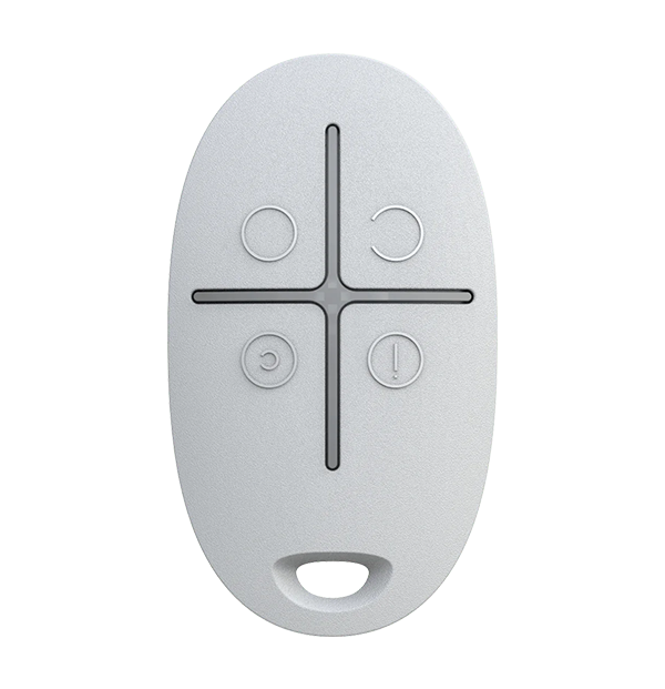 AJAX SPACECONTROL EU FOUR-BUTTON REMOTE CONTROL WITH COMMAND DELIVERY INDICATION WHITE