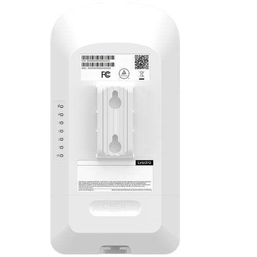 LYSORA 5 GHz 867 Mbps Outdoor Wireless Bridge CPE (13 dBi, 3 km / 1.86 mi, 3-Port)