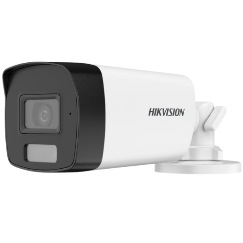 DS-2CE17K0T-LFS – 3K 5MP Smart Hybrid Light Fixed Bullet Camera (2.8 mm / 3.6 mm, 40m Dual Light, Coaxial Audio, Built-in Mic, 4-in-1 TVI/AHD/CVI/CVBS, DWDR, IP67)