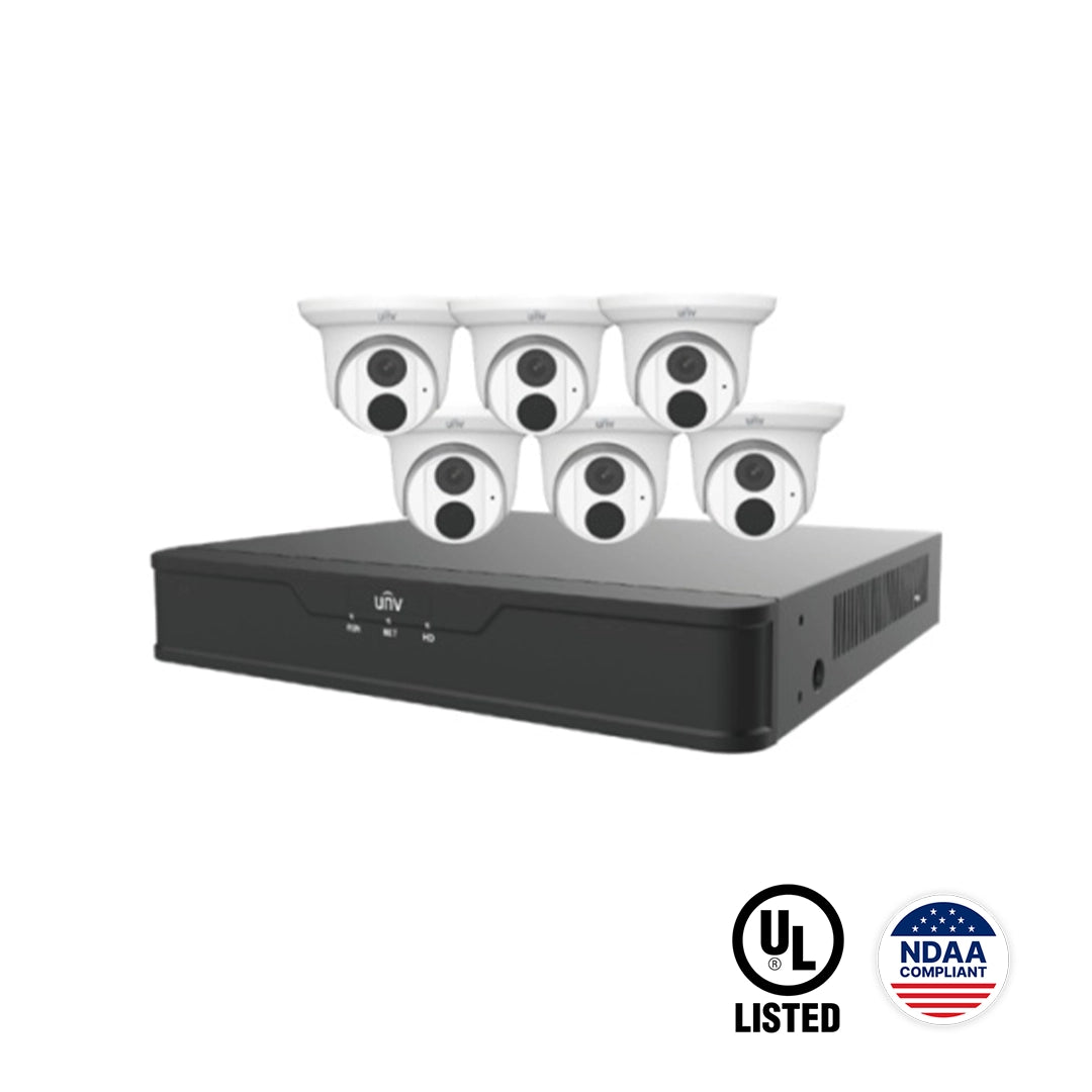 IP KIT  NVR301-08S3-P8 x 1 with 2TB x 1 with IPC3614LB-AF28K-DL x 6