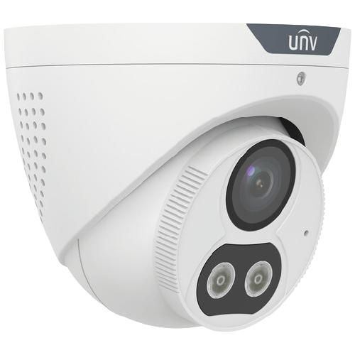 IPC3614SR-ADF28KMC-DL-H Uniview 4MP Dual Light Turret Camera with Two-Way Audio