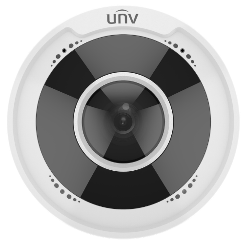 Uniview 12MP Fisheye Network Camera with Dual-Mic & Active Deterrence