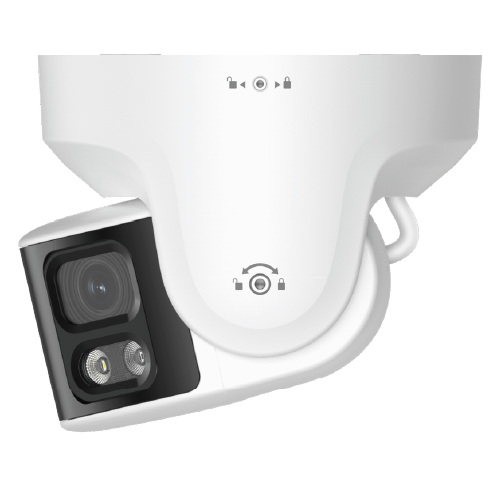 ITRP18S-20HSAD – 8MP 4K Dual-Lens 180° Panoramic Active Deterrence Turret IP Camera (Dual 4.0 mm, 50m IR, Red/Blue Warning Strobes, Siren, Two-Way Audio, MicroSD, IP67, PoE)