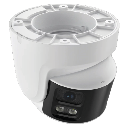 ITRP18S-20HSAD – 8MP 4K Dual-Lens 180° Panoramic Active Deterrence Turret IP Camera (Dual 4.0 mm, 50m IR, Red/Blue Warning Strobes, Siren, Two-Way Audio, MicroSD, IP67, PoE)