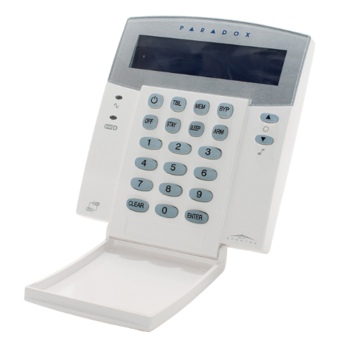 Paradox K32LX-59A 32-Character Hardwired LCD Keypad with Built-in Wireless Transceiver (Spanish)
