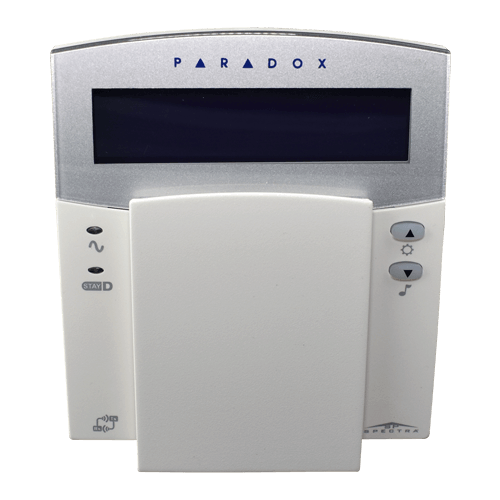Paradox K32LX-59A 32-Character Hardwired LCD Keypad with Built-in Wireless Transceiver (Spanish)