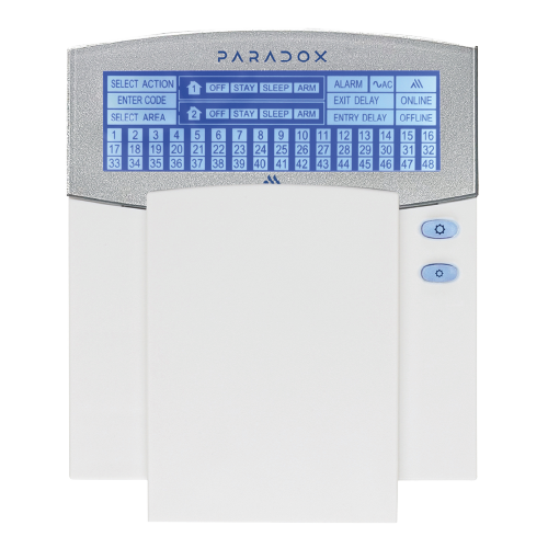 Paradox K38M-9YK 48-Zone Wireless Fixed LCD Keypad (2 x AA Lithium / 902MHz NA)