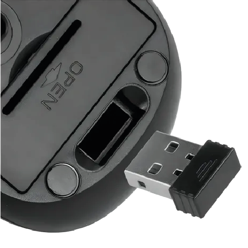 Klip Xtreme 6-Button Wireless 2.4 GHz Optical Mouse (Adjustable 800/1200/1600 DPI, USB Nano Dongle, Ergonomic Grip, Black)