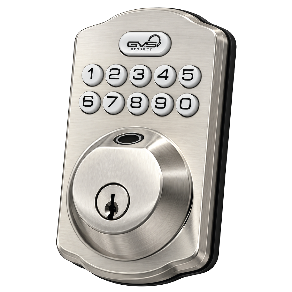 KS02A-GVS – Biometric & Keypad Electronic Deadbolt (Silver)