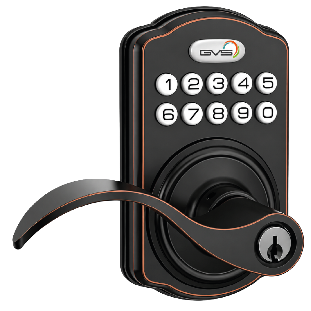 KS04B-GVS – Keypad Electronic Lever Lock (Oil Rubbed Bronze)
