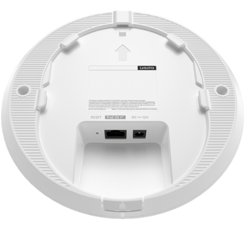 Lysora L6Lite – AX1800 Dual-Band Wi-Fi 6 Ceiling Mount Access Point (1 x GbE LAN, Cloud Managed)