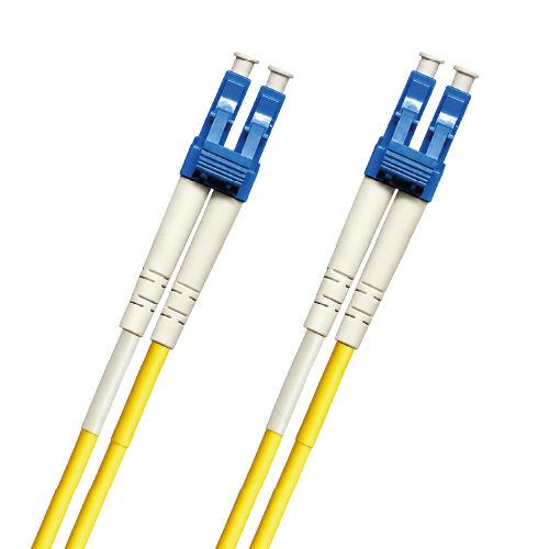Single Mode OS2 LC/UPC to LC/UPC Duplex Fiber Optic Patch Cord (3m, LSZH, Yellow)