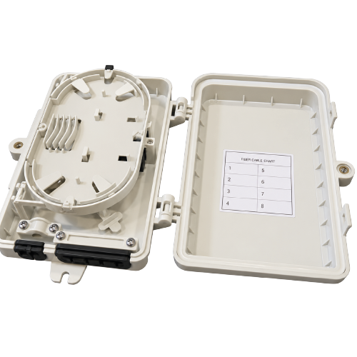 Compact ABS Wall-Mount Fiber Optic LIU / FTTH Terminal Box (Unloaded, 4-Port SC/LC Duplex)