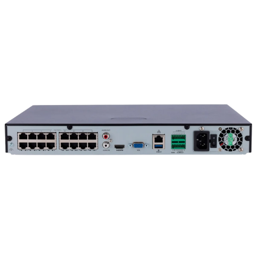 Uniview NVR302-16B-P16-IQ-HDD4 16-Channel 16 PoE 4K AI NVR (Includes 4TB HDD)