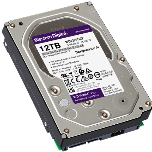 Western Digital WD Purple Pro 12TB Surveillance Hard Drive - 7200 RPM 512MB Cache SATA 6Gb/s 3.5