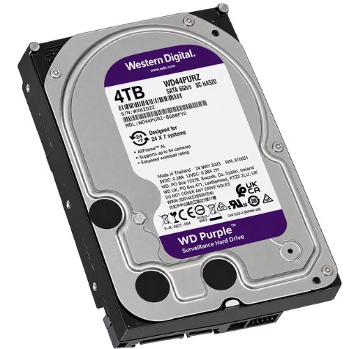 Western Digital Purple 4TB Surveillance Hard Drive (5400 RPM, 256MB Cache, Up to 64 HD Cameras)