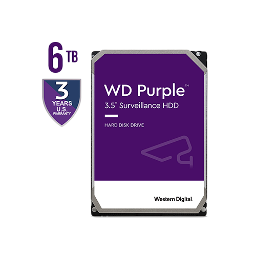 Western Digital Disco duro interno WD de vigilancia púrpura de 6 TB - SATA 6 Gb