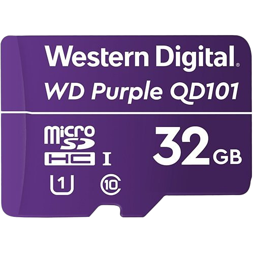 WD Purple SC QD101 Surveillance MicroSD Card 32GB