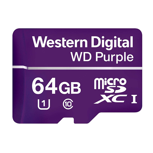 WD Purple microSD 64gb Surveillance Class 10