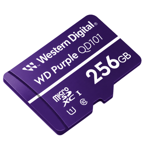 WD Purple SC QD101 Surveillance MicroSD Card 256GB