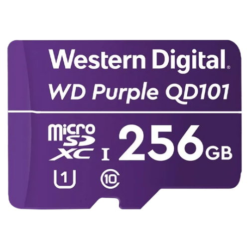 WD Purple SC QD101 Surveillance MicroSD Card 256GB