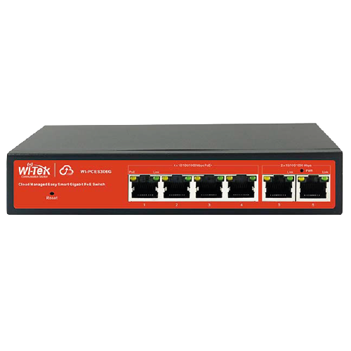 Wi-Tek WI-PCES306GV2 6-Port Gigabit Solar/Battery Cloud Managed PoE Switch