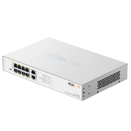 Wi-Tek WI-PCES310G 10-Port All-Gigabit Solar Cloud PoE Switch with Dual Gigabit Uplinks (117W Budget)