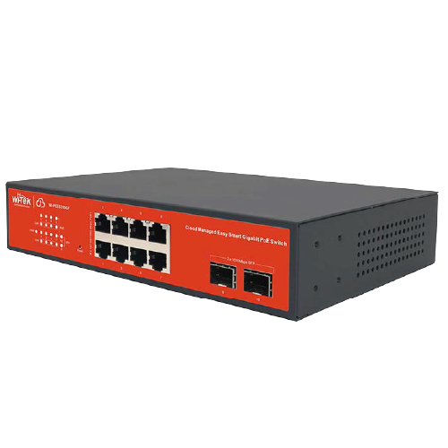 Wi-Tek WI-PCMS310GF V1 10-Port All-Gigabit L2 Managed Solar Cloud PoE Switch with 2 SFP Slots (140W Budget)